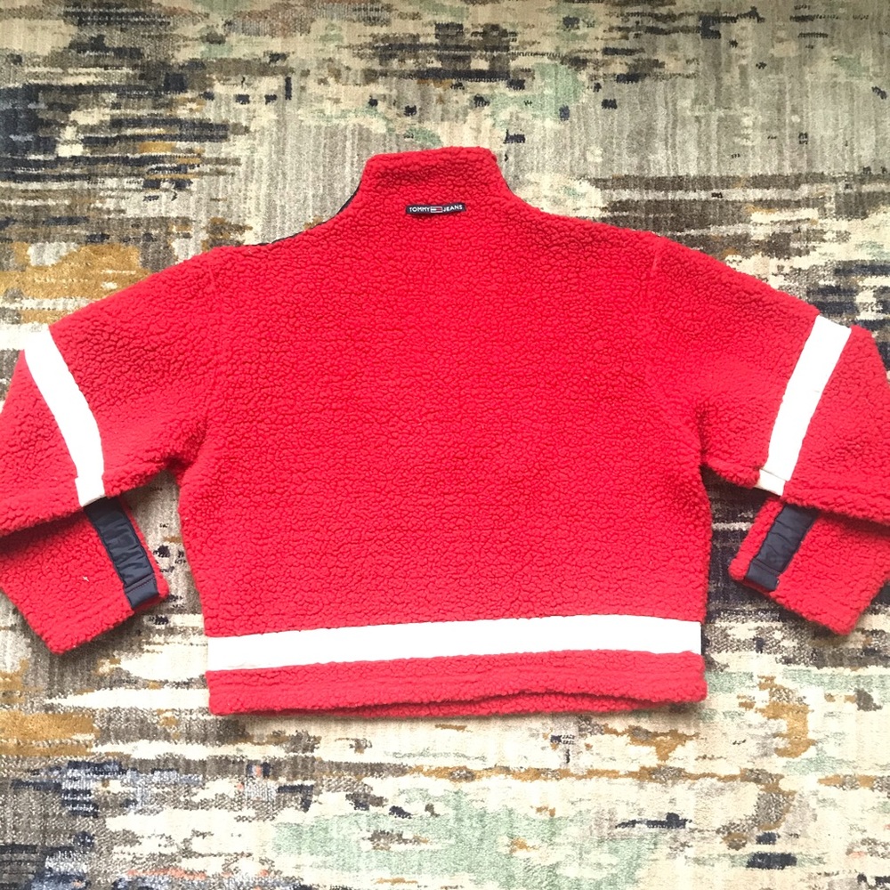 Tommy Hilfiger Sherpa cropped sweater size L - Picture 4 of 6